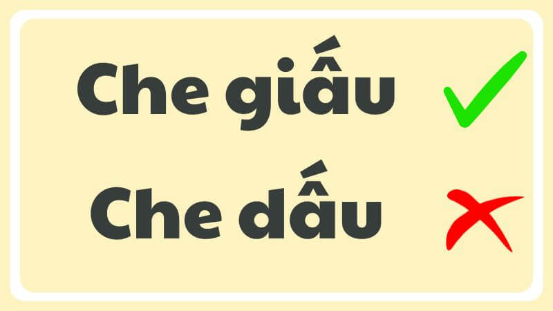 Che giấu mới là từ đúng chính tả