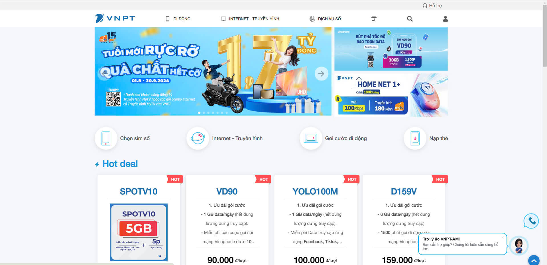 Mua sim online tại Website này