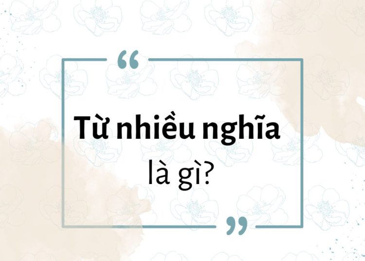 Từ nhiều nghĩa là gì?