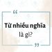 Từ nhiều nghĩa là gì?